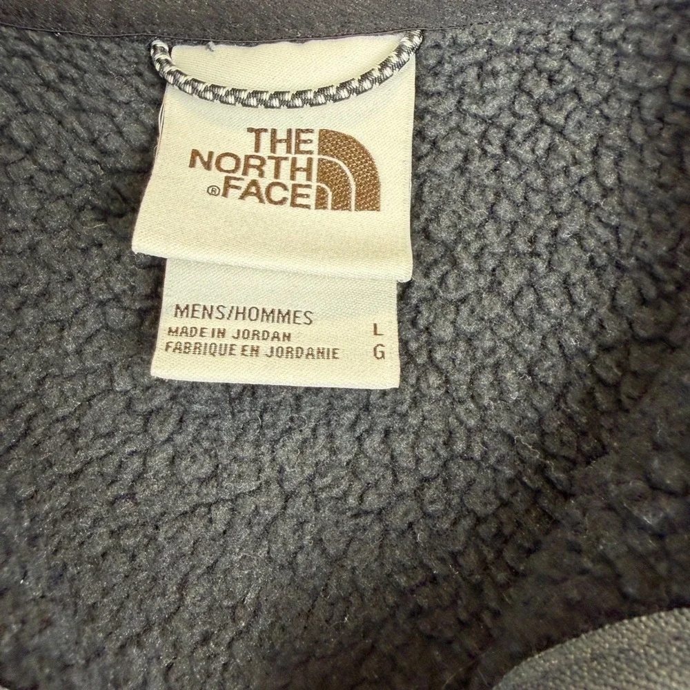 The North Face Gordon Lyons 1/4 Zip Fleece Jacket Men Large L Gray Pullover